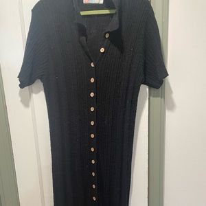 Black Riding Waves Sweater Midi